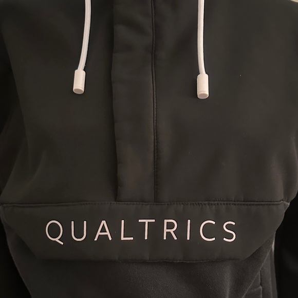 Black Qualtrics mixed media Hoodie - Picture 3 of 13
